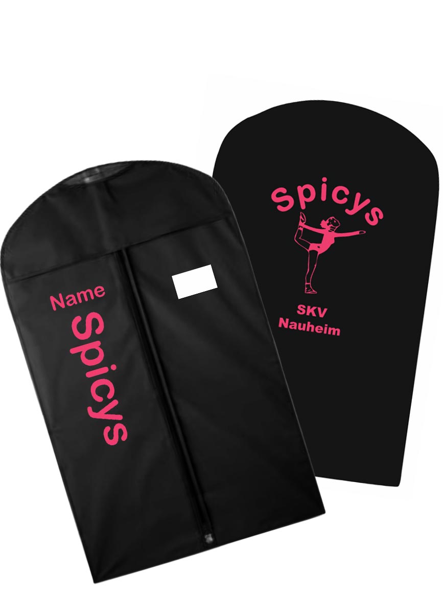 Spicys Kleidersack pink auf schwarz