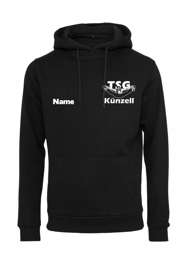 Hoodie Unisex weiss auf schwarz