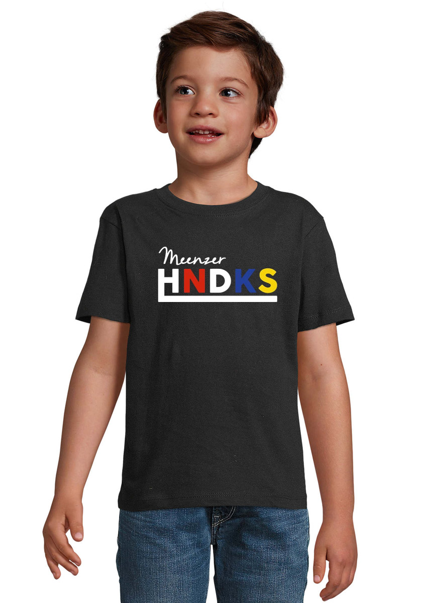 HNDKS Kinder T-Shirt mehrfarbig auf schwarz