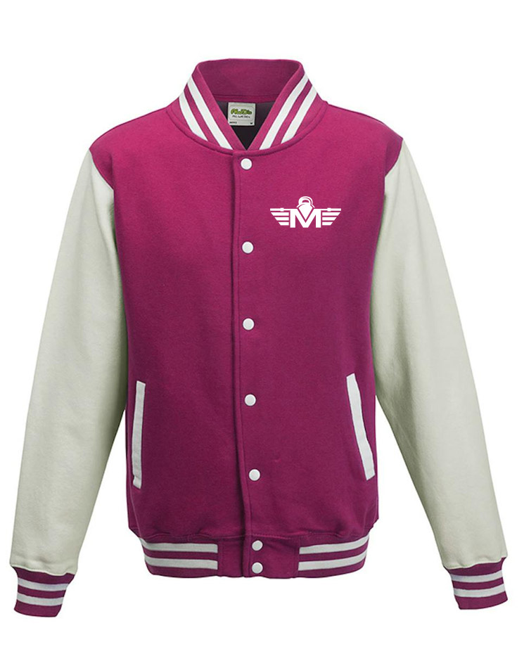 CrossFit Major Varsity Jacket wei auf hot pink/white