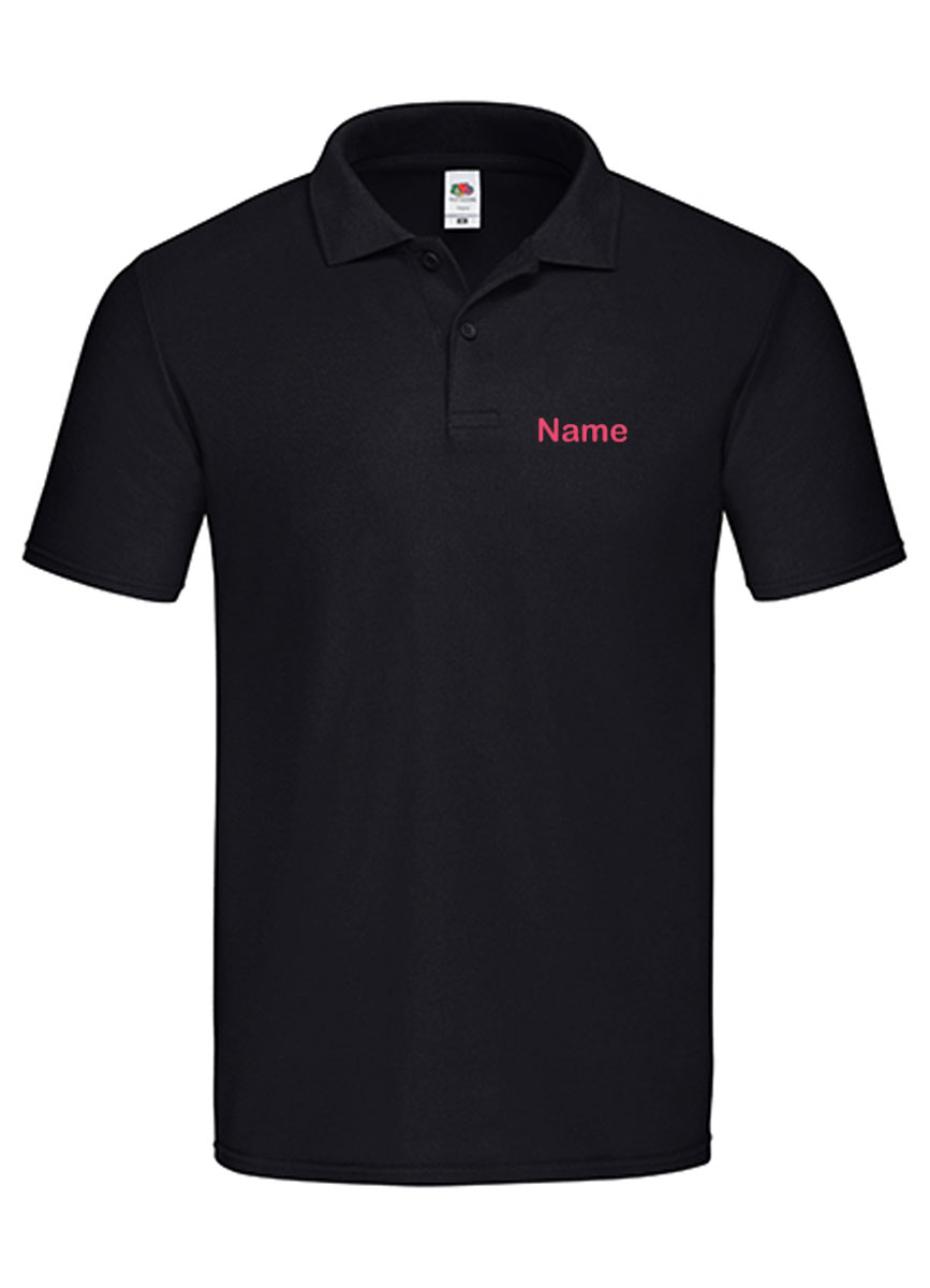 Spicys Unisex Polo neon pink auf schwarz