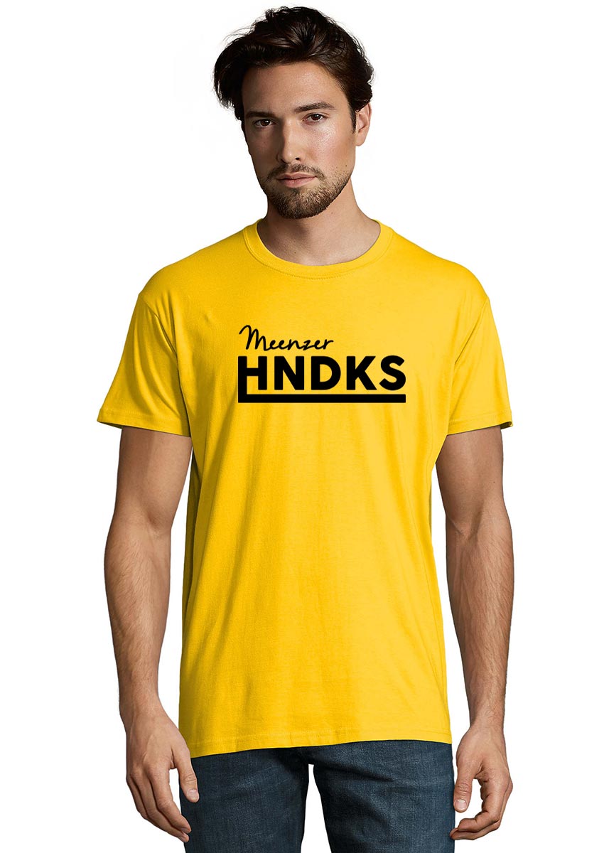 HNDKS Unisex T-Shirt schwarz auf gelb