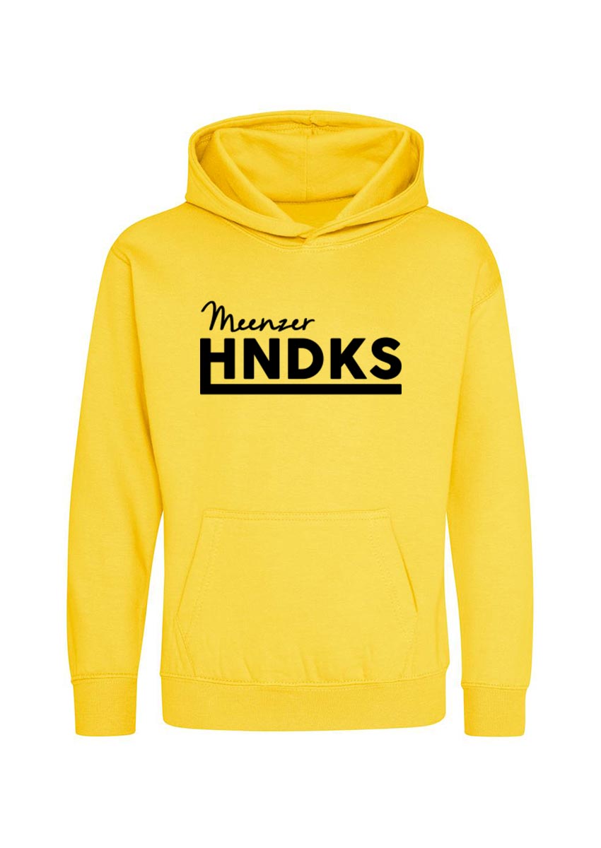HNDKS Kinder College Hoodie schwarz auf gelb