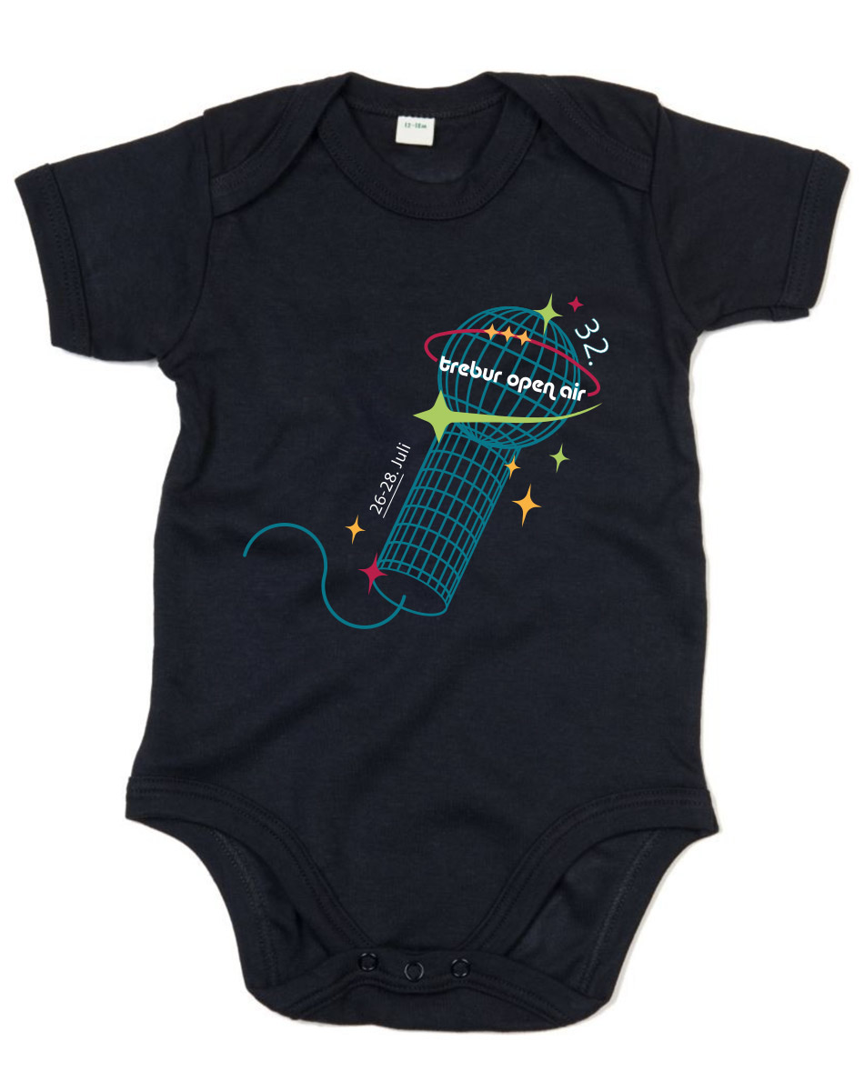 TOA32 Babybody mehrfarbig auf schwarz
