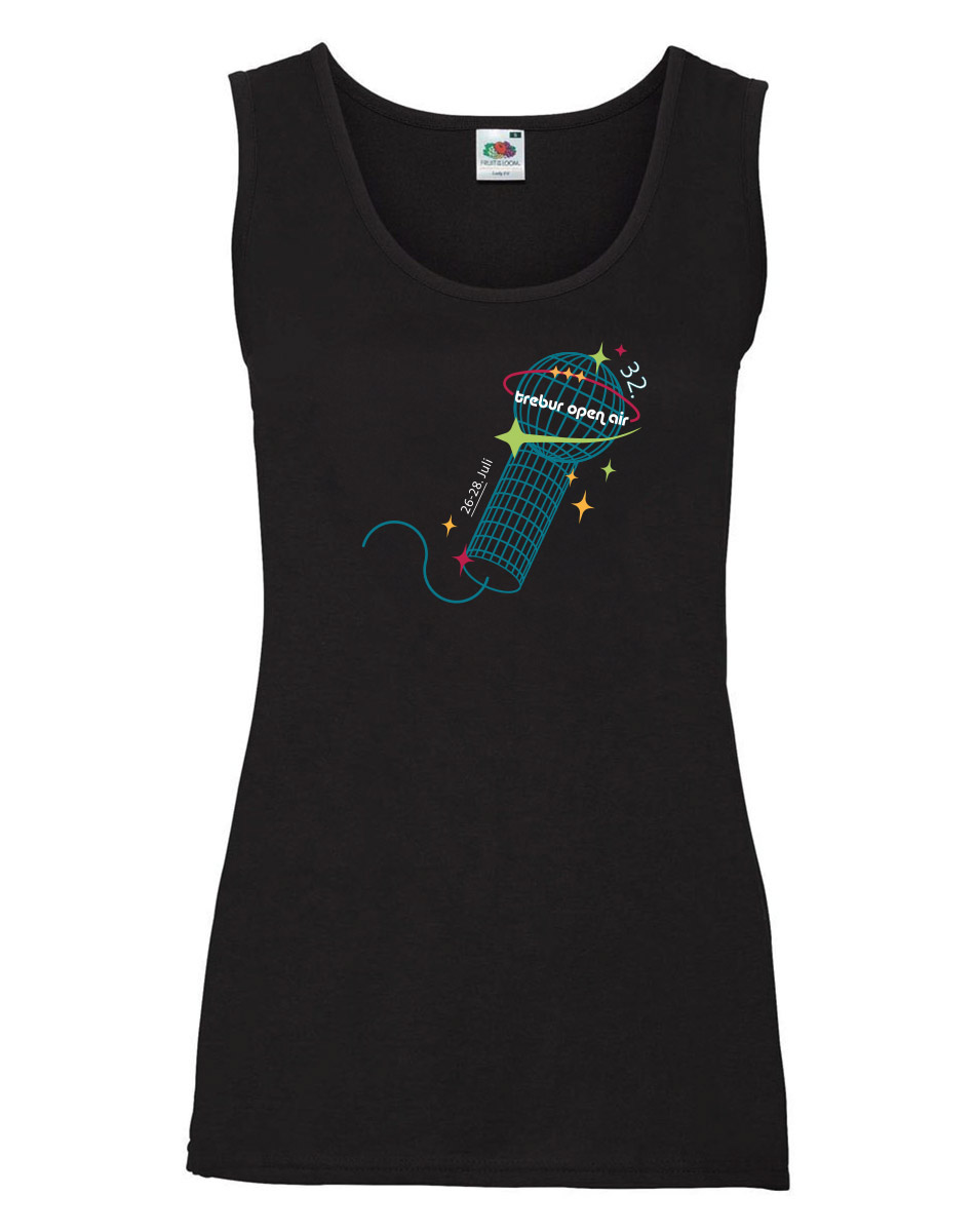 TOA32 Girly Festival Tank Top  schwarz