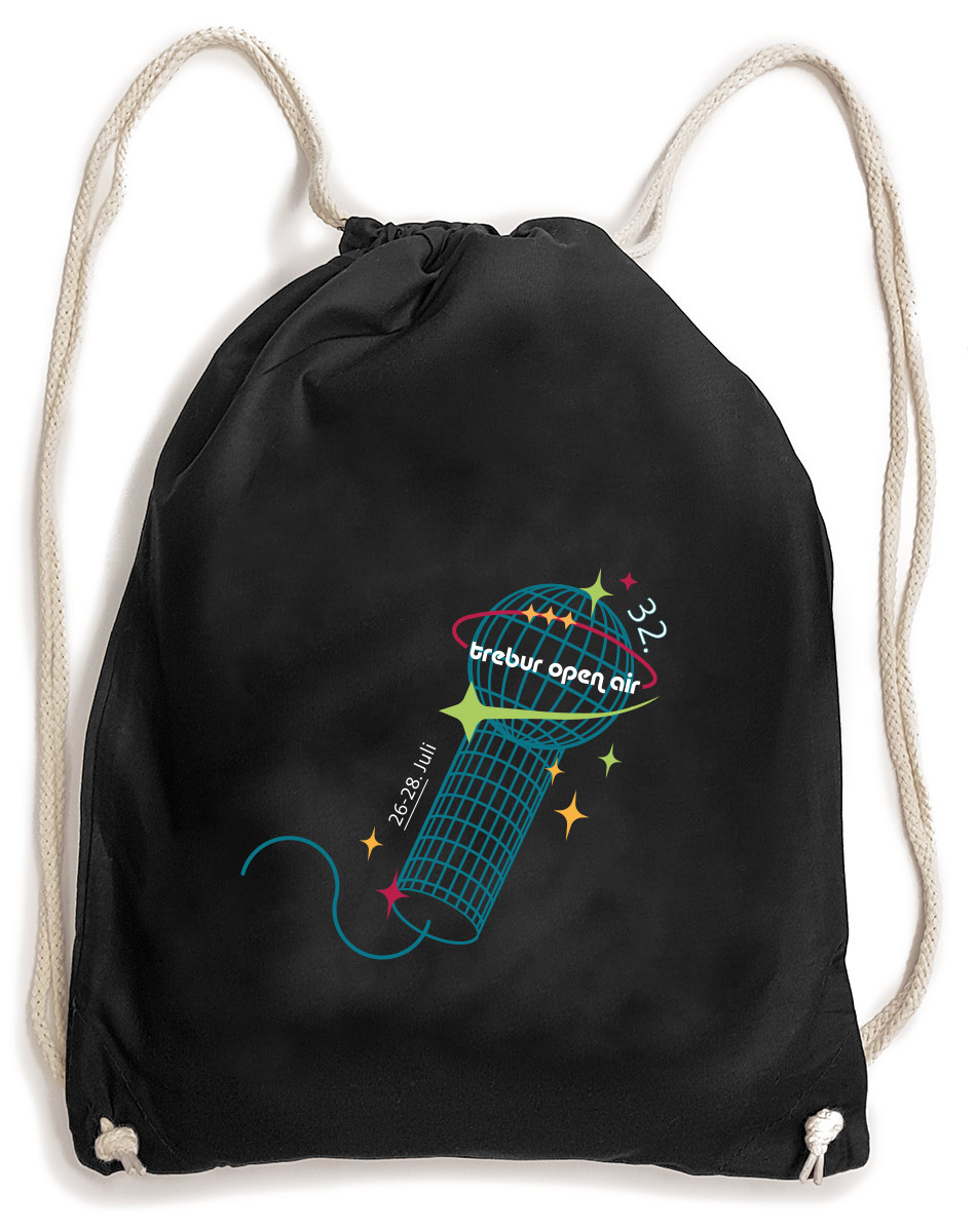 TOA32 Baumwollrucksack schwarz