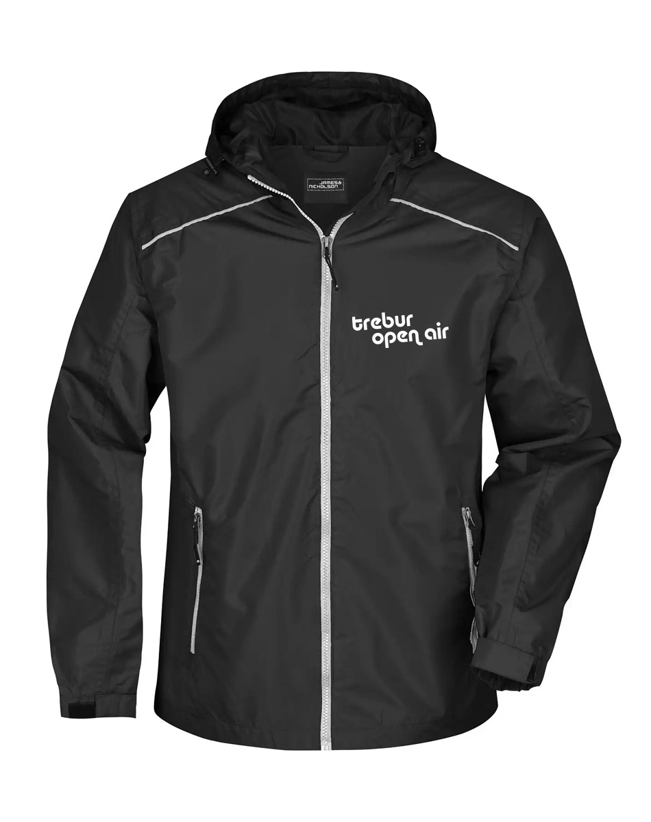 Trebur Open Air Regenjacke - Premium schwarz