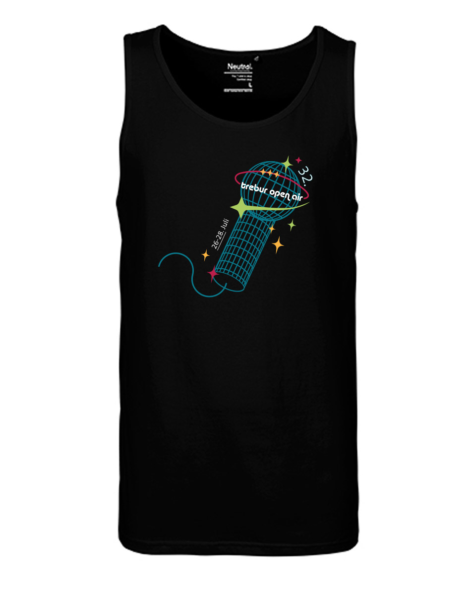 TOA32 Unisex Festival Tank Top - BIO schwarz