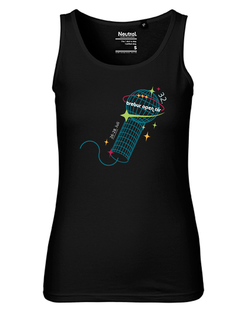 TOA32 Girly Festival Tank Top - BIO schwarz