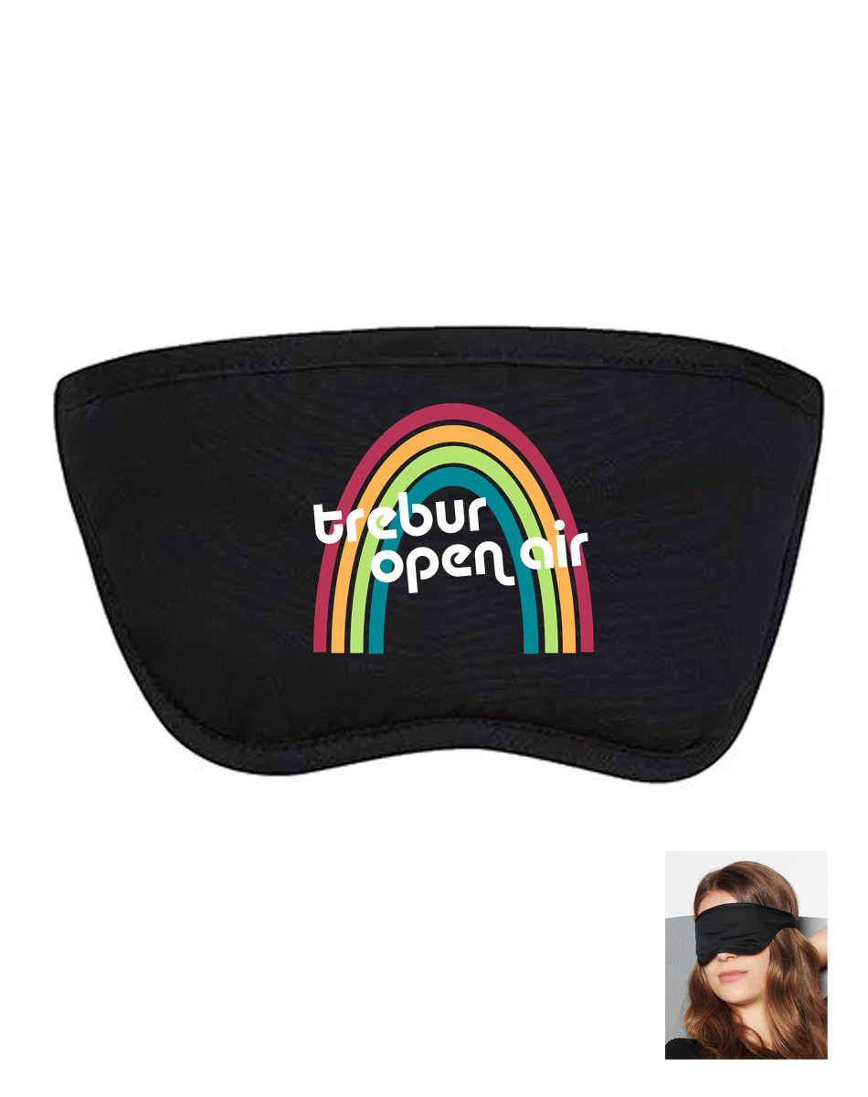 TOA Schlafmaske - Regenbogen schwarz