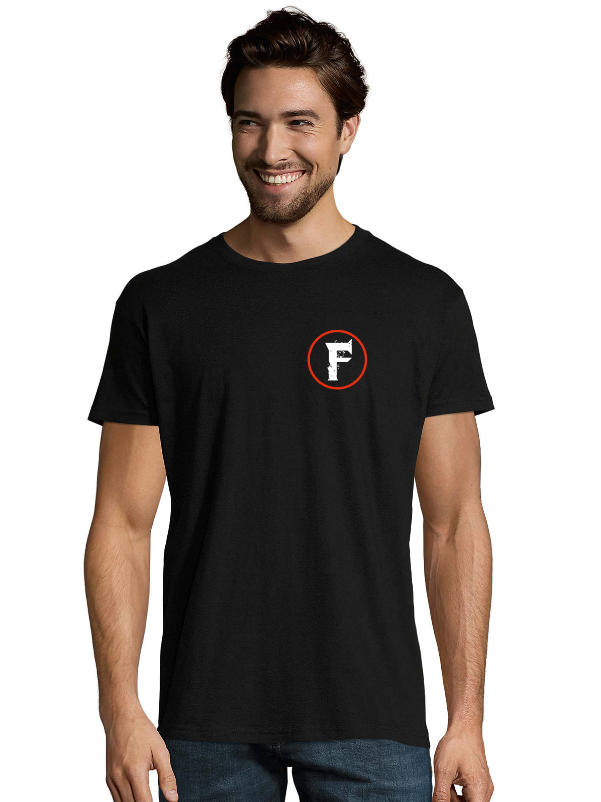 F-Band T-Shirt mit Brust- und Rckendruck 