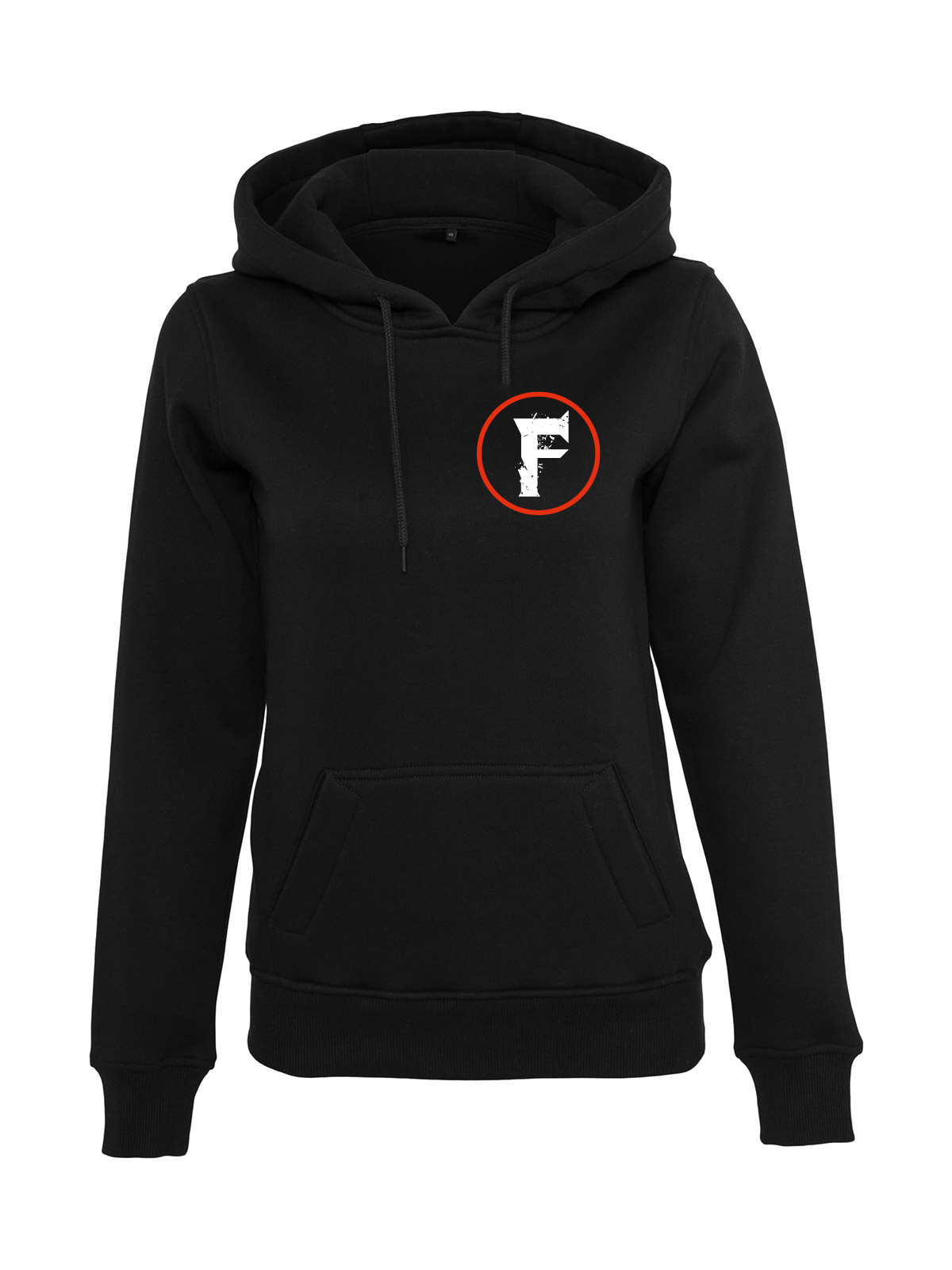 F-Band Damen Hoodie mit Brust- und Rckendruck schwarz