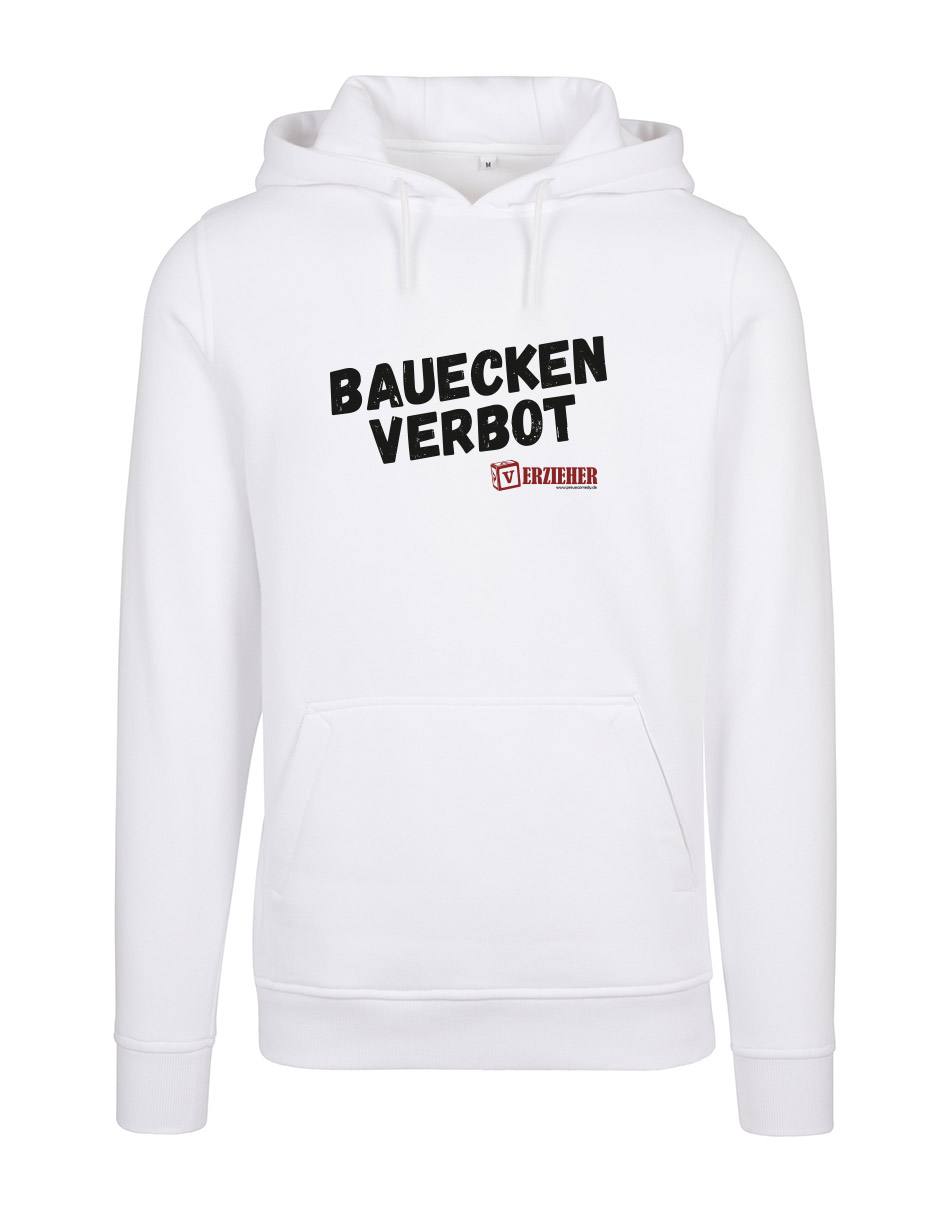 Bauecken verbot Unisex Hoodie weiss