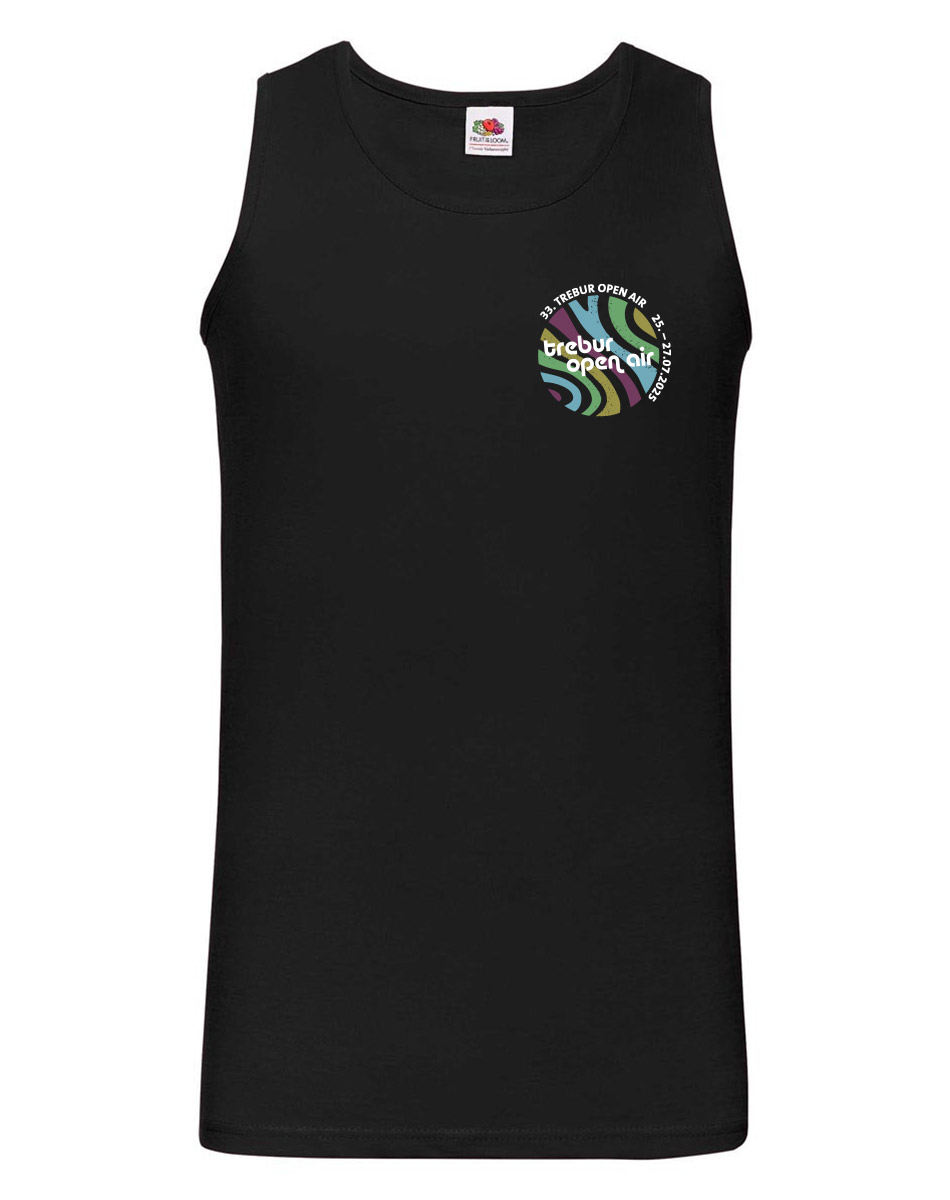 TOA33 Unisex Festival Tank Top mehrfarbig auf schwarz