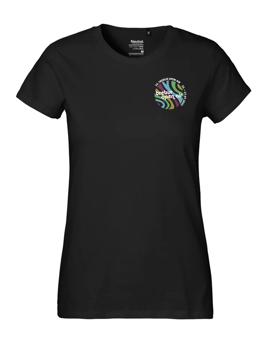 TOA33 Girly Festivalshirt - BIO mehrfarbig auf schwarz