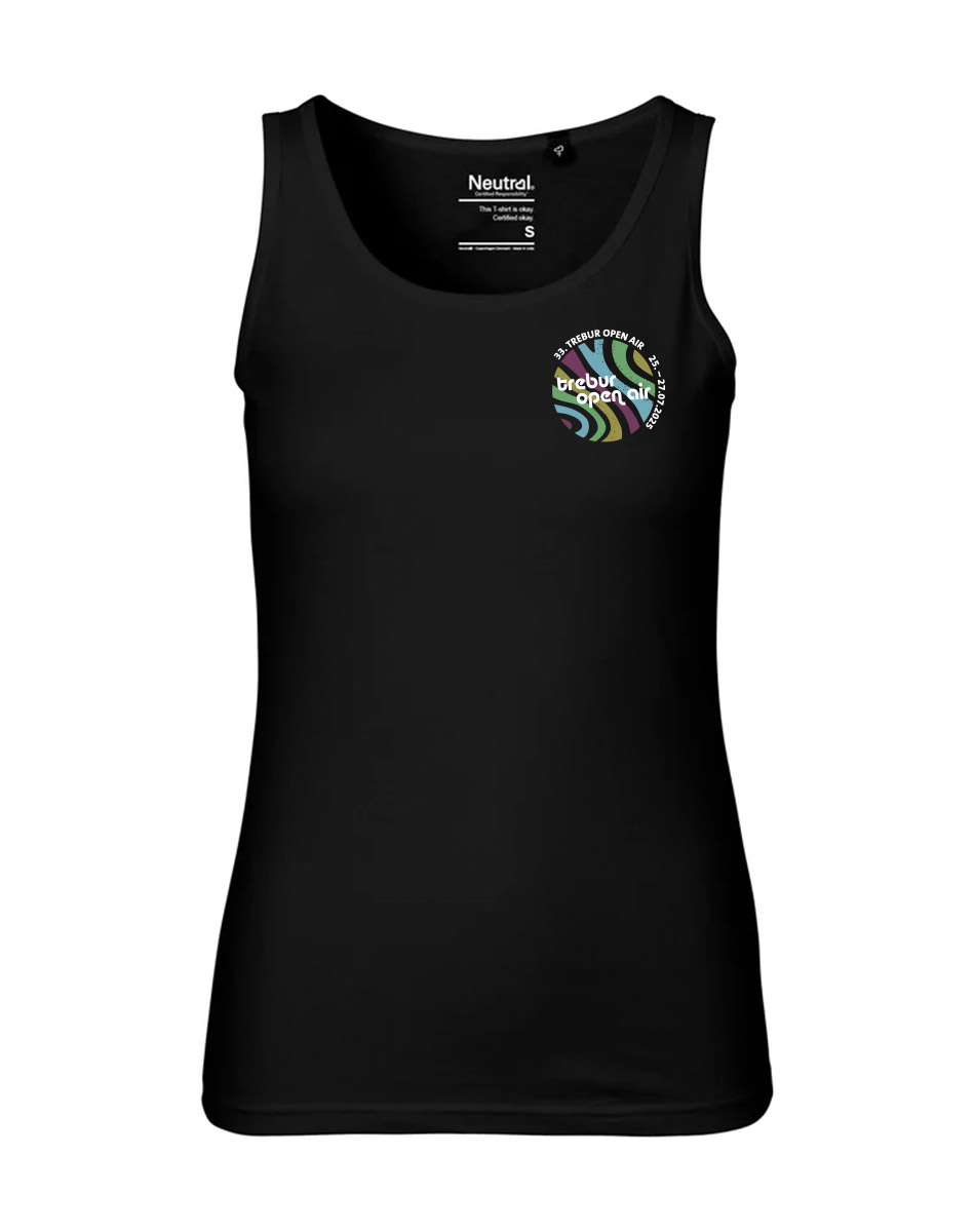 TOA33 Girly Festival Tank Top - BIO mehrfarbig auf schwarz