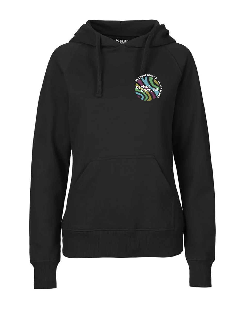 TOA33 Girly Festival Hoodie - BIO mehrfarbig auf schwarz