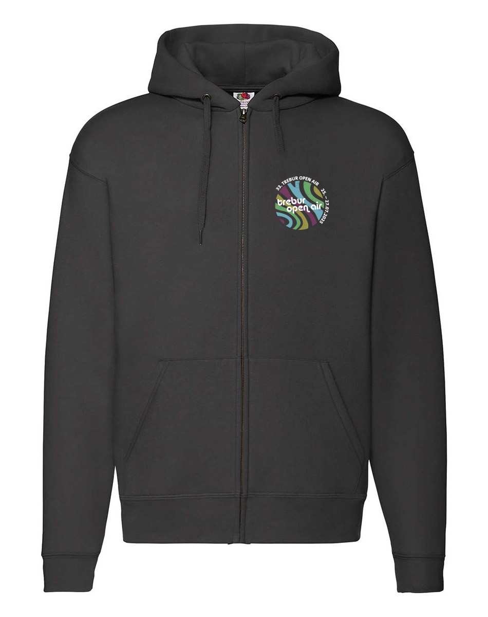 TOA33 Unisex Festival-Zipper mehrfarbig auf schwarz
