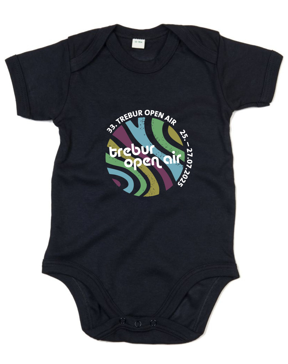 TOA33 Babybody mehrfarbig auf schwarz